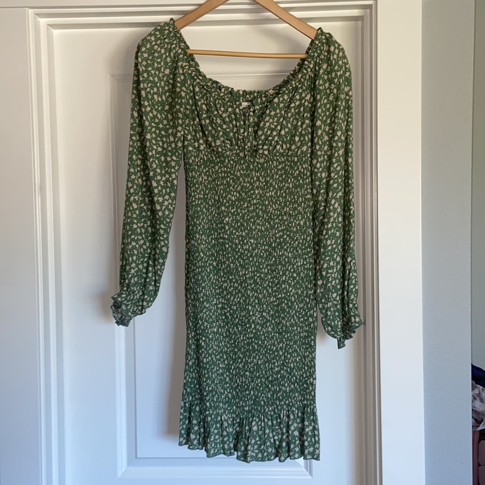 Green Floral Maternity Dress